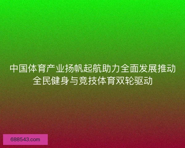 中国体育产业扬帆起航助力全面发展推动全民健身与竞技体育双轮驱动